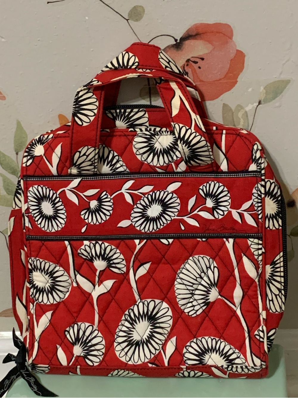 💎 Vera Bradley Deco Daisy Tech Organizer Retired Quilted Floral